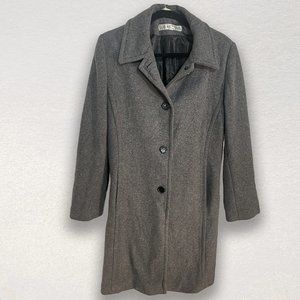 Larry Levine Wool Blend Winter Coat Women's Medium Charcoal